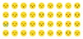 Emoticon smile chat yellow emoji face web icon set Royalty Free Stock Photo