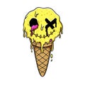 Emoticon Smile Ice Cream Cartoon