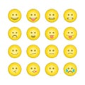 Emoticon smile icons set 4. Royalty Free Stock Photo