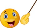 Emoticon smiley doing presentation Royalty Free Stock Photo