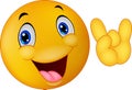 Emoticon smiley giving hand sign