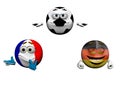 Emoticon soccer - 3d render