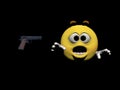 Emoticon surprised by a firearm