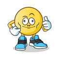 Emoticon ugly mascot vector cartoon illustration Royalty Free Stock Photo