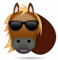 Divertido emoticono de caballo