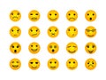 Emoticons and emoji seamless pattern set