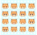 Emoticons, emoji, smiley set, colorful Sweet Kitty Little cute kawaii anime cartoon red panda girl different emotions mascot stick