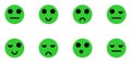 Emoticons icons set. Emojis flat style