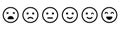 Emoticons Line Icon Set. Positive, Happy, Smile, Sad, Unhappy Faces Pictogram. Simple Emoji Collection. Customers