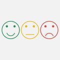 Emoticons. Set of smiley line icons. Royalty Free Stock Photo