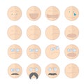 Emoticons smile illustration set of faces