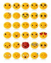 Emoticons or smiley icons set Royalty Free Stock Photo