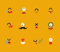 Emoticons vector template