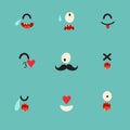 Emoticons vector template