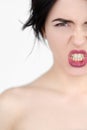 Emotion face furious woman rage hatred scowl