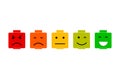 Emotion feedback scale on white