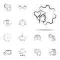 emotion, head, love hand drawn icon. business icons universal set for web and mobile