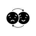 Black solid icon for Emotion, affection and feeling