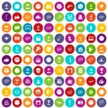 100 emotion icons set color