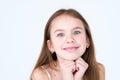 Emotion mischievous playful naughty smiling girl Royalty Free Stock Photo