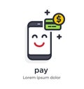 Emotion phone earnings, money, withdrawal, transfer, funds, dollar, payment, operation , bank, account illustration Icon