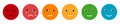 Emotion scale chart. Color face expression rating