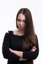 Emotion series of ukrainian girl - sadness and resentment