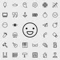 Emotion smile outline icon. Detailed set of minimalistic line icons. Premium graphic design. One of the collection icons for websi