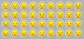 Emotion yellow flat cartoon sticker big emoji set