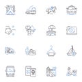 Emotional catharsis line icons collection. Relief, Purge, Unload, Release, Cleanse, Heal, Renewal vector and linear