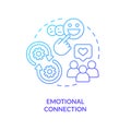 Emotional connection blue gradient concept icon Royalty Free Stock Photo