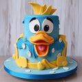 Emotional Duck Themed Gelato Face Cake In Tiago Hoisel Style