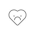emotional emoji icon. Element of heart emoji for mobile concept and web apps illustration. Thin line icon for website design and