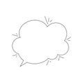 An emotional, exploding, puffing cloud bubble for speech