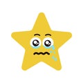 Emotional face star cry