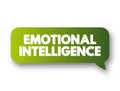 Emotional intelligence - ability to perceive, use, understand, manage, and handle emotions, text concept message bubble