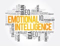 Emotional Intelligence - ability to perceive, use, understand, manage, and handle emotions, word cloud concept background Royalty Free Stock Photo