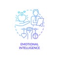 Emotional intelligence blue gradient concept icon Royalty Free Stock Photo