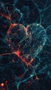 Emotional Intelligence Concept with Neural Pathways Forming Heart-Shaped Patterns Royalty Free Stock Photo