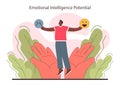 Emotional intelligence potential. Emotion balance and control skill. Royalty Free Stock Photo