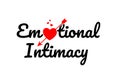 emotional intimacy word text typography design logo icon