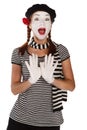 Emotional mime portrait