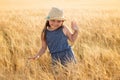 An emotional portrait of a little girl in a wheat field.