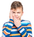 Emotional portrait of teen boy Royalty Free Stock Photo