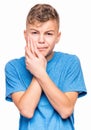 Emotional portrait of teen boy Royalty Free Stock Photo