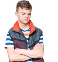 Emotional portrait of teen boy Royalty Free Stock Photo