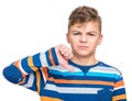 Emotional portrait of teen boy Royalty Free Stock Photo