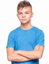 Emotional portrait of teen boy Royalty Free Stock Photo