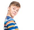 Emotional portrait of teen boy Royalty Free Stock Photo