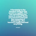 Emotional quote about true meaning of friendship
